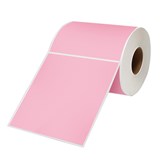 SHIPPING LABEL THERMAL PAPER LABELS 100X150X38  350 PER ROLL PINK CTN12
