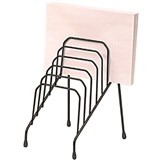 MARBIG STEP FILE WIRE ORGANISER RACK 6 SLOT SMALL BLACK
