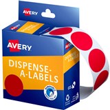 AVERY 937243 ROUND LABEL DISPENSER 24MM RED BOX 500