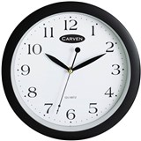CARVEN WALL CLOCK 300MM BLACK FRAME