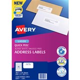AVERY 959071 L7651 QUICK PEEL ADDRESS LABEL WITH SURE FEED LASER 65UP WHITE PACK 100