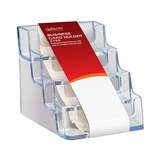 DEFLECTO BUSINESS CARD HOLDER LANDSCAPE 4TIER CLEAR
