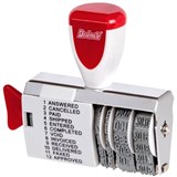 DESKMATE TRADITIONAL DIALAPHRASE DATE STAMP 12 PHRASES 4 BAND 4MM