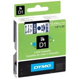DYMO 45014 D1 LABELLING TAPE 12MM X 7M BLUE ON WHITE