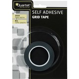 QUARTET GEOTAPE GRID TAPE CREPE 3MM X 9M BLACK