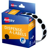 AVERY 937242 ROUND LABEL DISPENSER 14MM BLACK BOX 1050