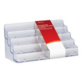 DEFLECTO BUSINESS CARD HOLDER LANDSCAPE 8POCKET 4TIER CLEAR