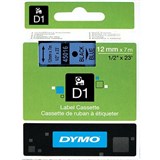DYMO 45016 D1 LABELLING TAPE 12MM X 7M BLACK ON BLUE