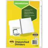 MARBIG DIVIDER UNPUNCHED MANILLA 10TAB A4 WHITE