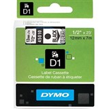 DYMO 45010 D1 LABELLING TAPE 12MM X 7M BLACK ON CLEAR