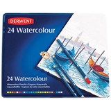 DERWENT WATERCOLOUR PENCILS ASSORTED TIN 24