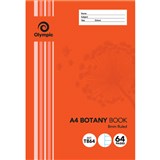 OLYMPIC T864 BOTANY BOOK 8MM RULED 64 PAGE 55GSM A4