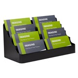 DEFLECTO BUSINESS CARD HOLDER RECYCLED LANDSCAPE 8POCKET 4TIER BLACK
