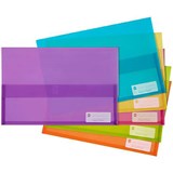 MARBIG POLYPICK DOCUMENT WALLET FOOLSCAP SUMMER COLOURS