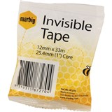 MARBIG INVISIBLE TAPE 12MM X 33M 254MM CORE