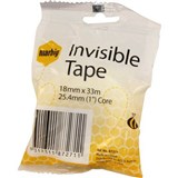 MARBIG INVISIBLE TAPE 18MM X 33M 254MM CORE