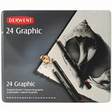 DERWENT GRAPHIC PENCIL ALL GRADES TIN 24