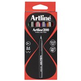 ARTLINE 200 FINELINER PEN 04MM 8 COLOUR ASSORTED BOX 12