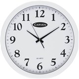 CARVEN WALL CLOCK ROUND 450MM WHITE