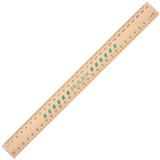 CELCO RULER UNPOLISHED WOOD 300MM
