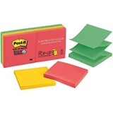 POSTIT R3306SSAN SUPER STICKY POP UP NOTES 76 X 76MM PLAYFUL PRIMARIES PACK 6