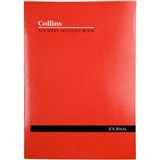 COLLINS A24 SERIES ACCOUNT BOOK JOURNAL FEINT RULED STAPLED 24 LEAF A4 RED