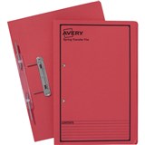 AVERY 86814 SPRING TRANSFER FILE FOOLSCAP RED
