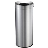 COMPASS GARBAGE BIN ROUND 28 LITRE SILVER