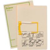 AVERY 84535 TUBECLIP FILE FOOLSCAP BUFF WITH GREEN PRINT