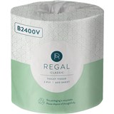 REGAL GREENNSAVE TOILET ROLL WRAPPED 2PLY 400 SHEET WHITE