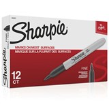 SHARPIE PERMANENT MARKER BULLET FINE 10MM BLACK BOX 12