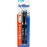 ARTLINE 200 FINELINER PEN 04MM BLACK PACK 2