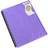 BANTEX JEWEL DISPLAY BOOKS REFILLABLE 30 POCKET A4 PURPLE