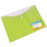 BANTEX TROPICAL DOCUMENT FOLDER BUTTON CLOSURE A4 LIME