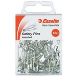 ESSELTE SAFETY PINS ASSORTED PACK 60