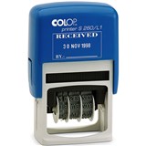 COLOP S260L1 PRINTER SELFINKING DATE STAMP RECEIVED 4MM REDBLUE