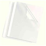 FELLOWES THERMAL BINDING COVER 6MM A4 WHITE BACK  CLEAR FRONT PACK 100
