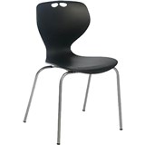 SYLEX MATA 4LEG STACKING CHAIR BLACK
