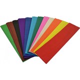 RAINBOW CREPE PAPER 500MM X 25M ASSORTED PACK 12