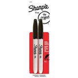 SHARPIE PERMANENT MARKER BULLET FINE 10MM BLACK PACK 2