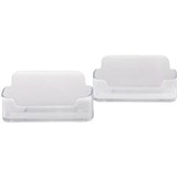 DEFLECTO BUSINESS CARD HOLDER LANDSCAPE CLEAR PACK 2