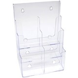DEFLECTO BROCHURE HOLDER 6POCKET 3TIER DL CLEAR