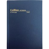 COLLINS CASEBOUND NOTEBOOK FEINT RULLED 384 PAGE A5 BLUE