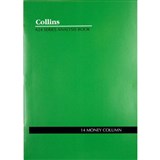 COLLINS A24 SERIES ANALYSIS BOOK 14 MONEY COLUMN FEINT RULED STAPLED 24 LEAF A4 GREEN