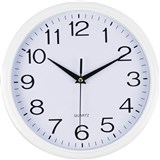 ITALPLAST WALL CLOCK 300MM GLASS WHITE
