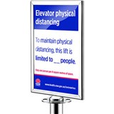 RETRACTA Q SIGN HOLDER A4 STAINLESSCHROME
