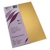 QUILL METALLIQUE BOARD 285GSM A4 AUTUMN GOLD PACK 25