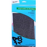 QUILL POSTER BOARD ADHESIVE VINYL LETTERS AND NUMBERS 25MM BLACK PACK 100