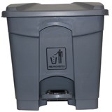 CLEANLINK RUBBISH BIN WITH PEDAL LID 45 LITRE GREY