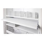 GO STEEL TAMBOUR DOOR CUPBOARD ADDITIONAL PULL OUT FILE SHELF 1200MM WHITE CHINA